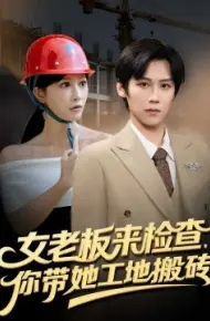女老板来检查，你带她工地搬砖